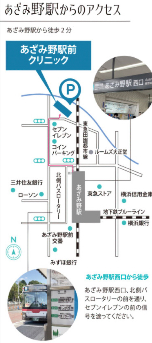 あざみ野駅からのアクセス